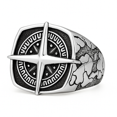 Compass Ring - Plata 950